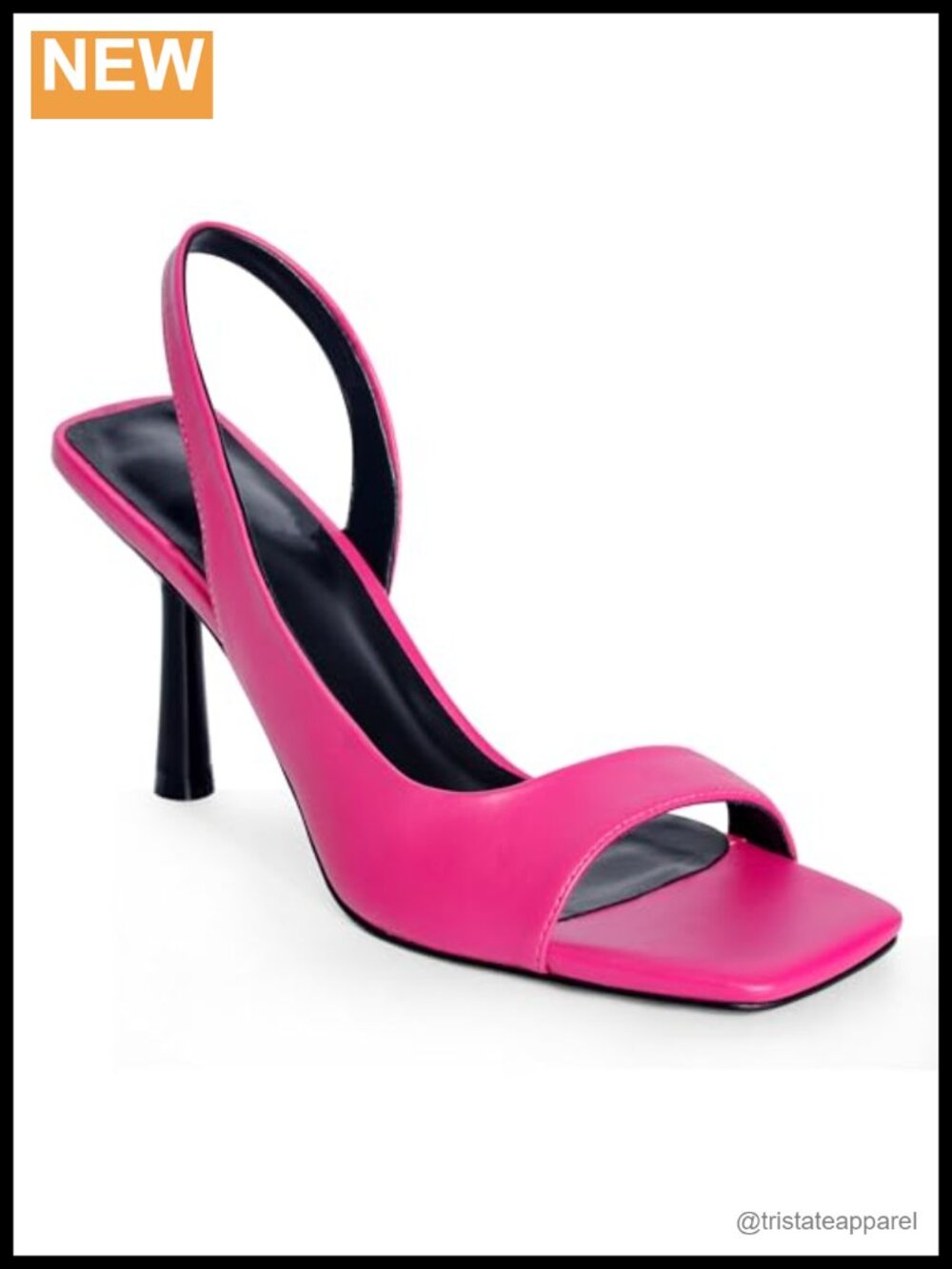 Women's Heeled Sandals Stiletto Open Toe Slingback Faux Leather Dress Shoes